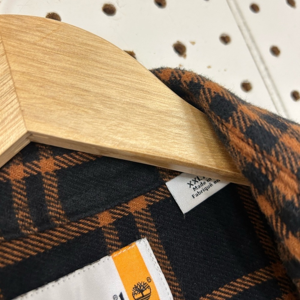 Timberland Men's Black and Tan Plaid Shirt - Picture 5 of 5